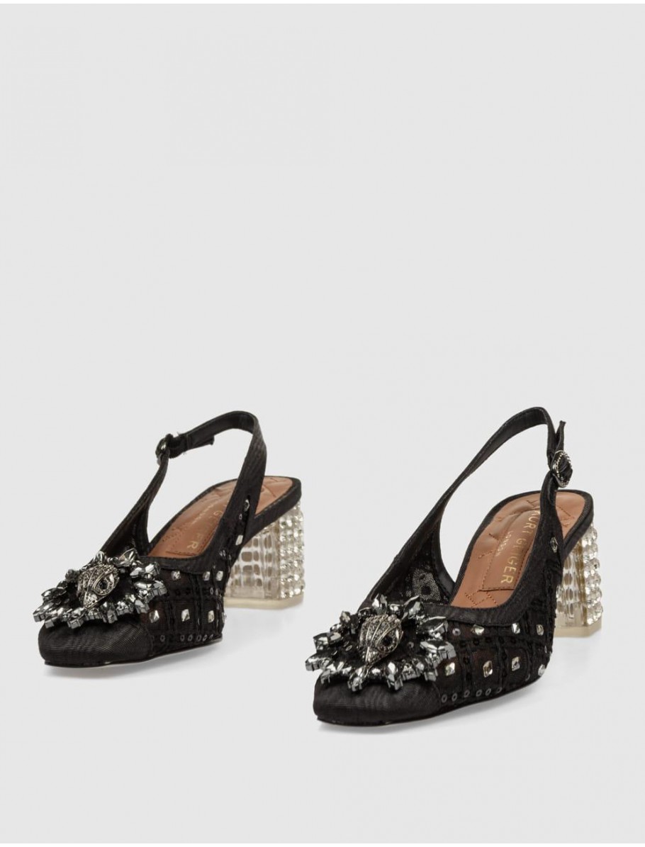 ZAPATO KURT GEIGER CHELSEA C BLOCK SQ SLING NEGRO