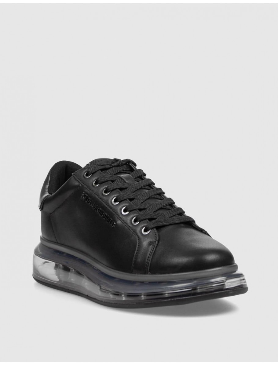 ZAPATILLA KARL LAGERFED KAPRI KUSHION LO LACE LTHR NEGRO