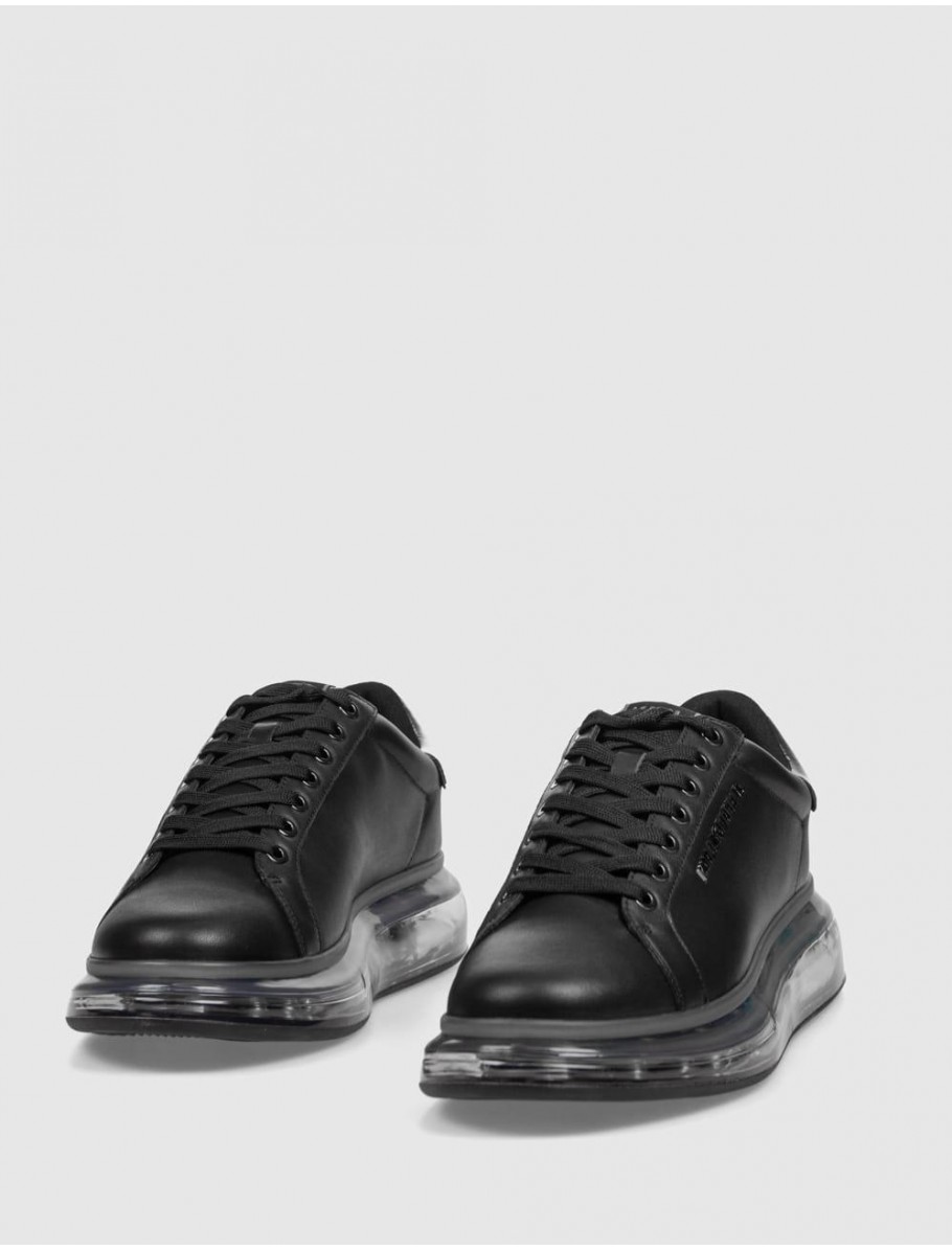 ZAPATILLA KARL LAGERFED KAPRI KUSHION LO LACE LTHR NEGRO