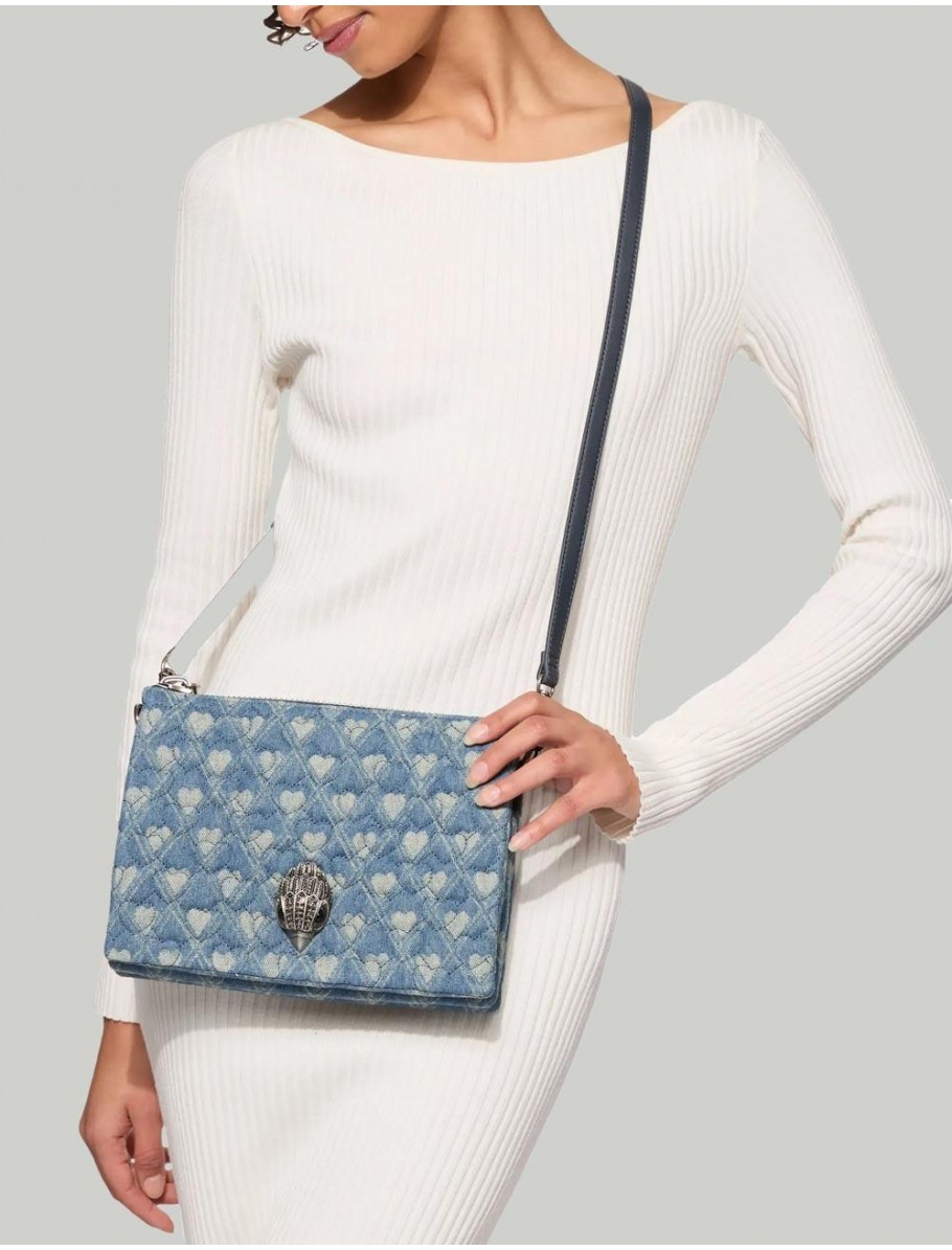 BOLSO KURT GEIGER KENSINGTON PUFF 3 POUCH AZUL