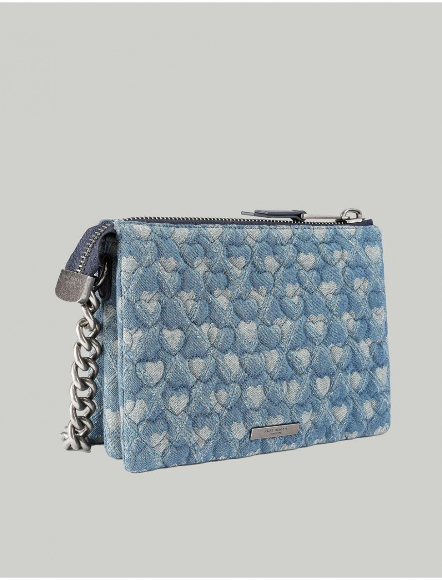 BOLSO KURT GEIGER KENSINGTON PUFF 3 POUCH AZUL