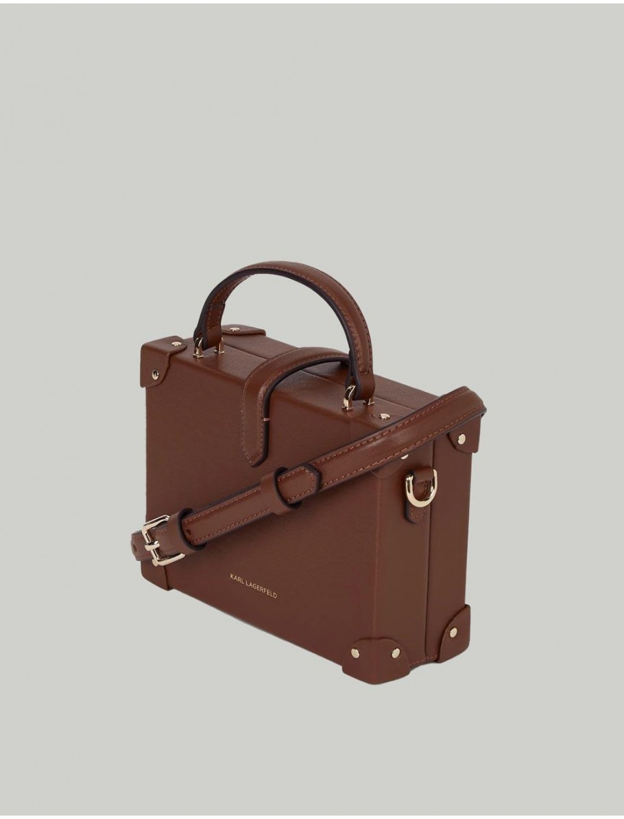 BOLSO KARL LAGERFED K AUTOGRAPH PADLOCK SM TRUNK MARRoN