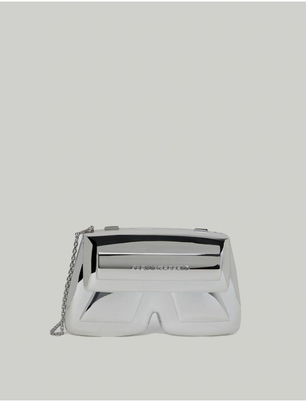 BOLSO KARL LAGERFED IKON K HARD CLUTCH PLATA