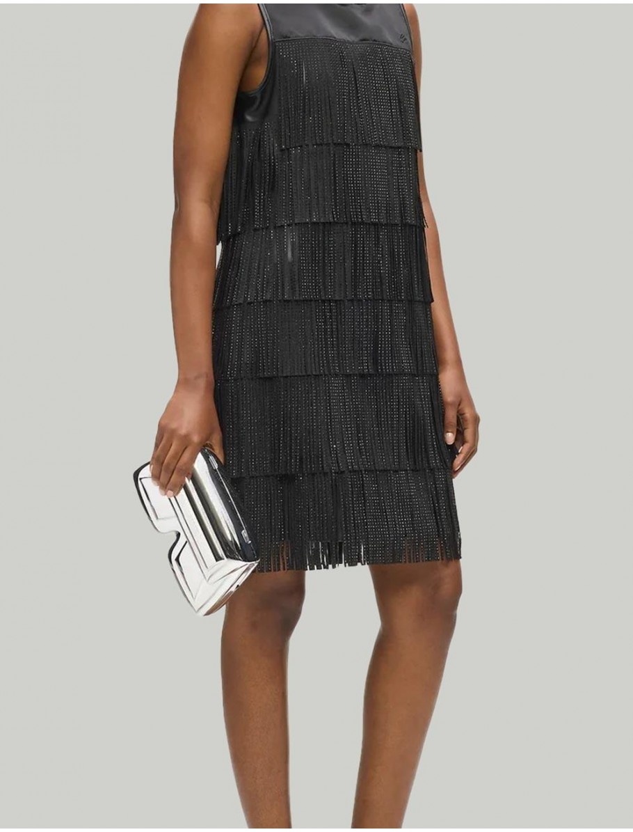 BOLSO KARL LAGERFED IKON K HARD CLUTCH PLATA