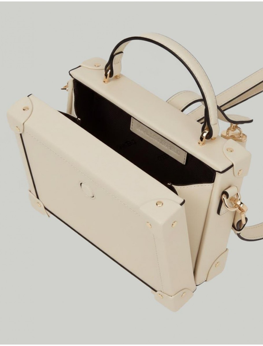 BOLSO KARL LAGERFED K AUTOGRAPH PADLOCK SM TRUNK BEIG