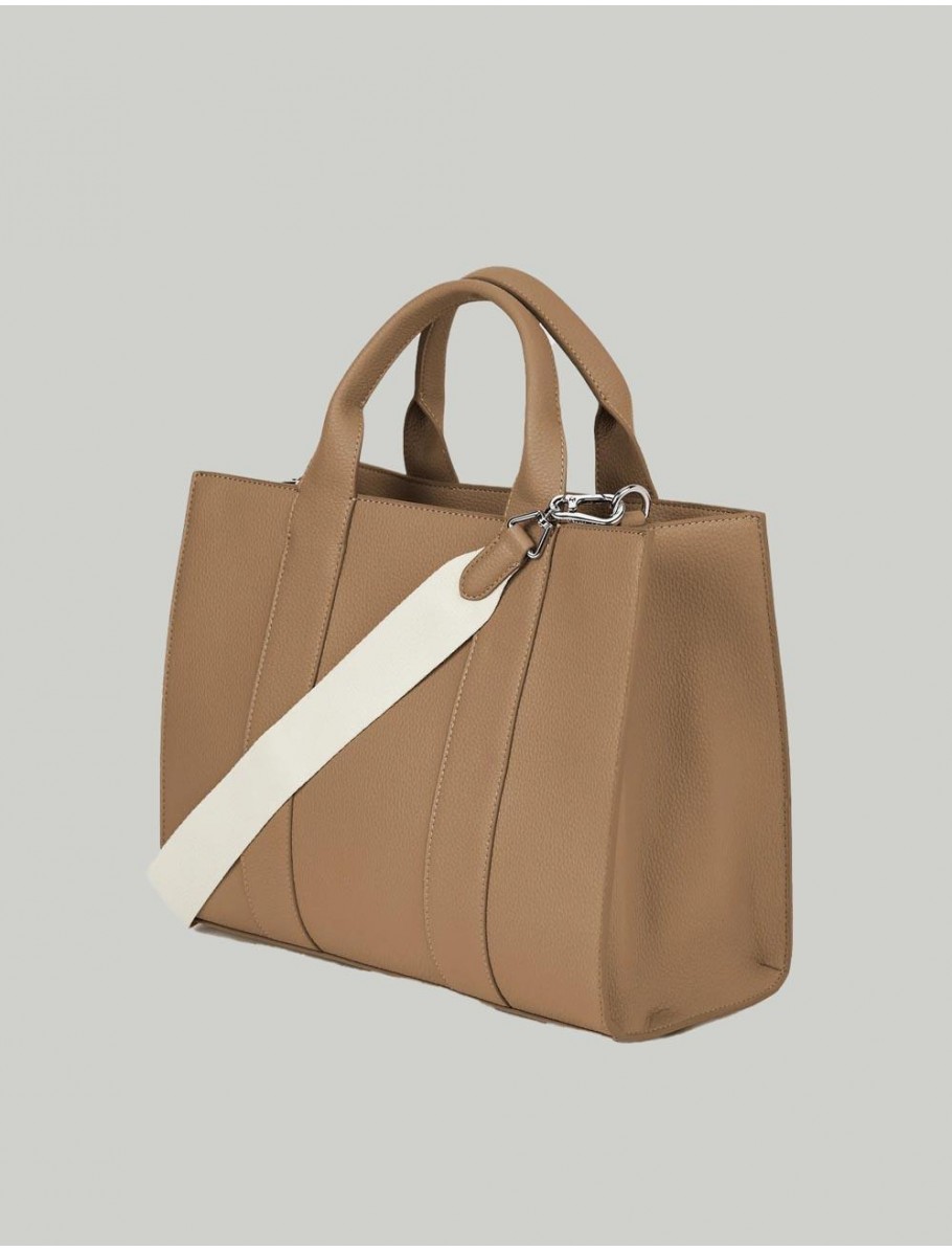 BOLSO KARL LAGERFED K RSG MD SQUARE TOTE PEB EMB TAUPE
