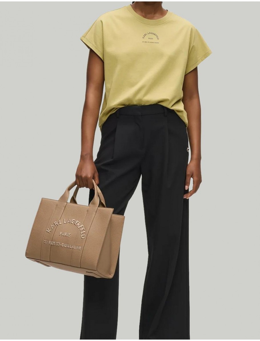 BOLSO KARL LAGERFED K RSG MD SQUARE TOTE PEB EMB TAUPE