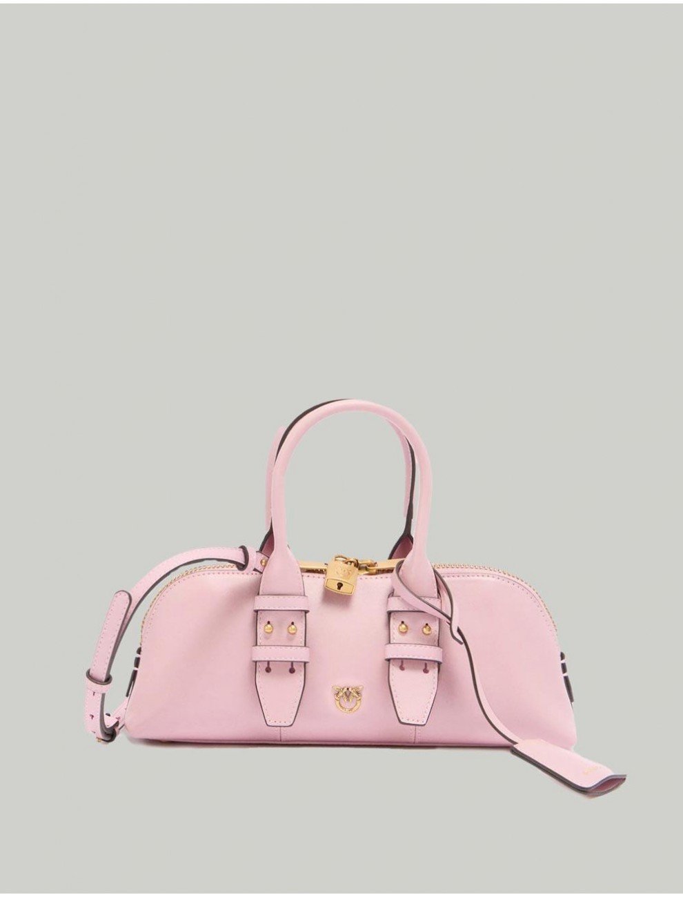 BOLSO PINKO BOWLING BAG BAGUETTE VITELLO ROSA