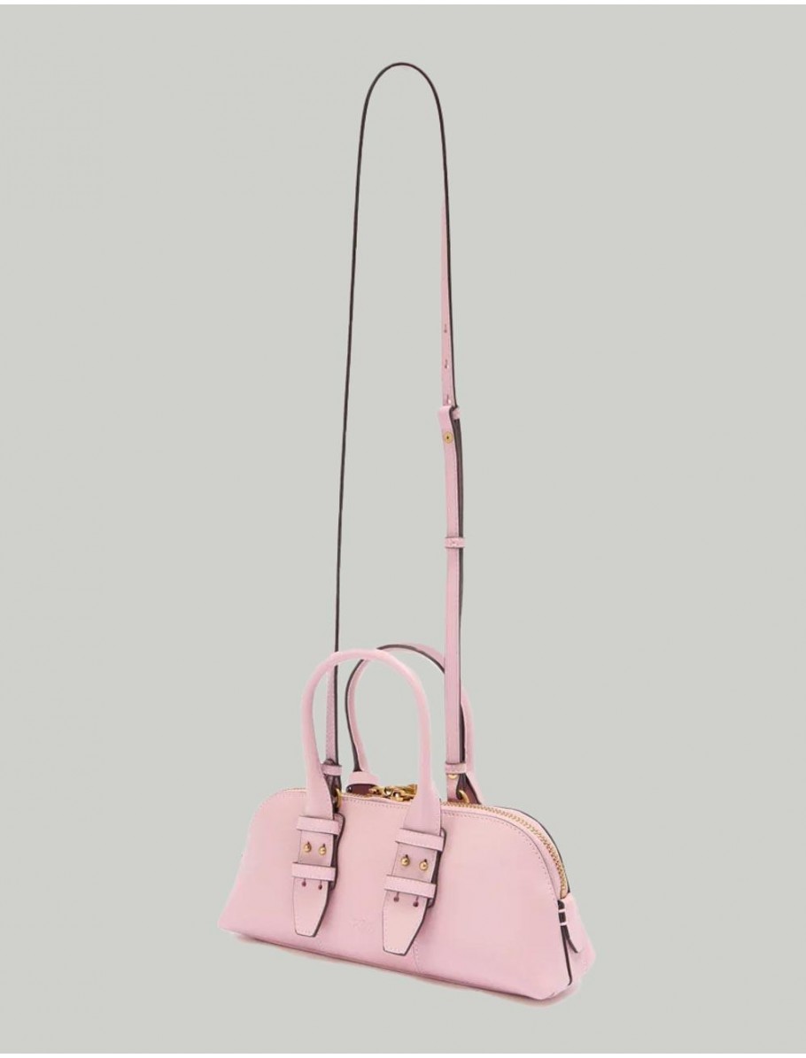 BOLSO PINKO BOWLING BAG BAGUETTE VITELLO ROSA