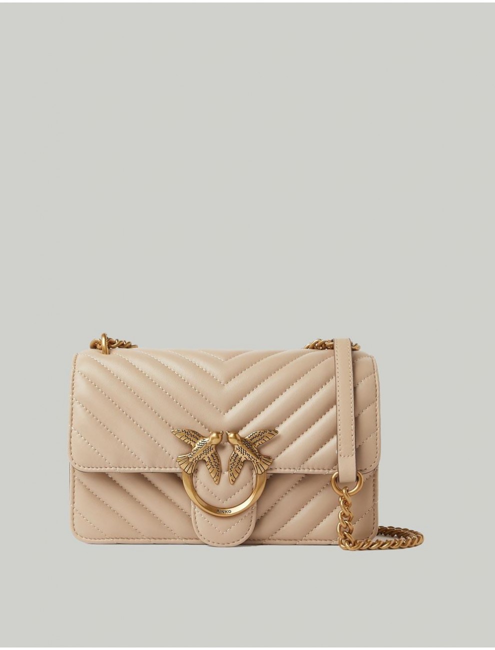 BOLSO PINKO LOVE ICON MINI BEIG