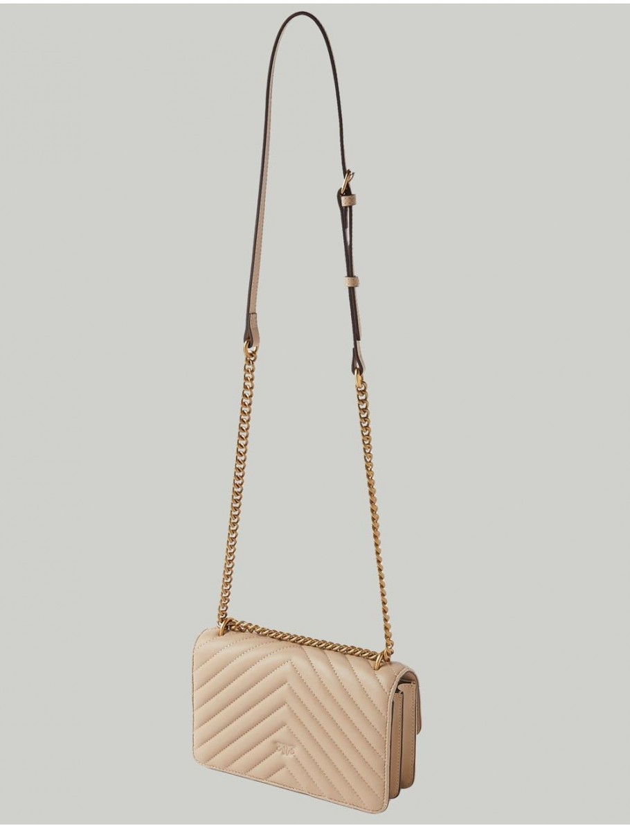 BOLSO PINKO LOVE ICON MINI BEIG