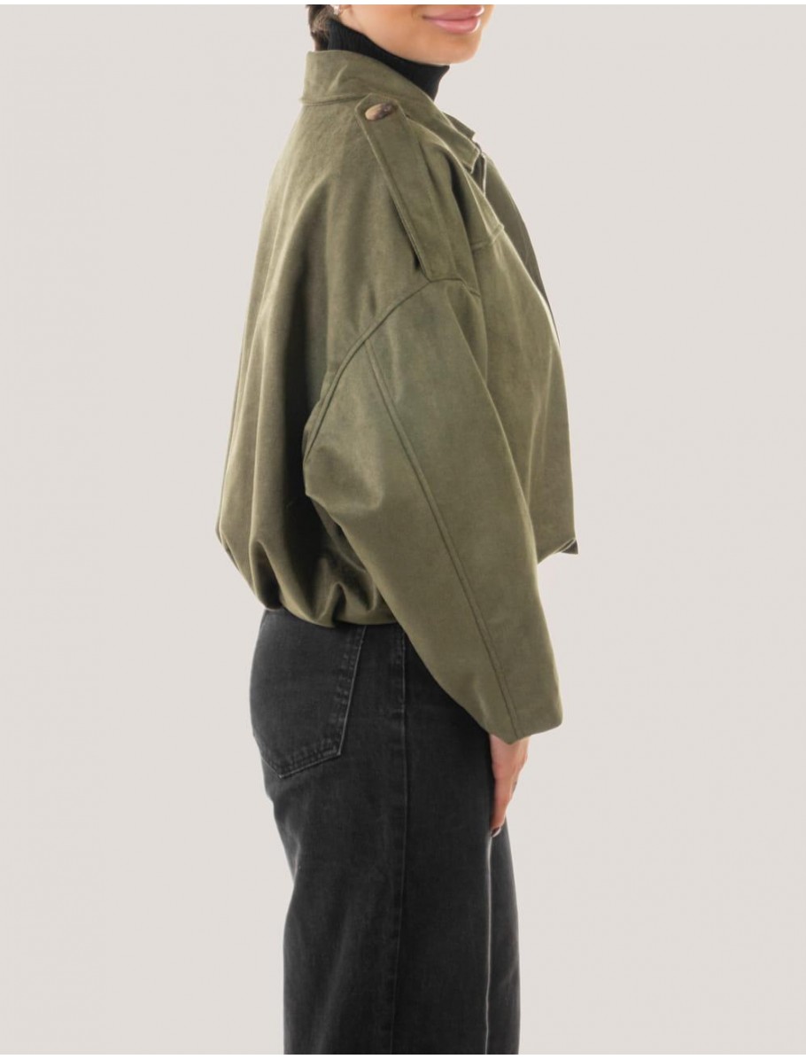 CHAQUETA OBVIO CRINA VERDE