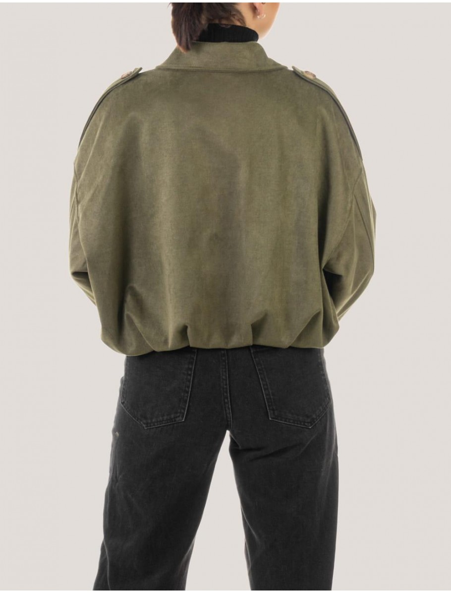 CHAQUETA OBVIO CRINA VERDE