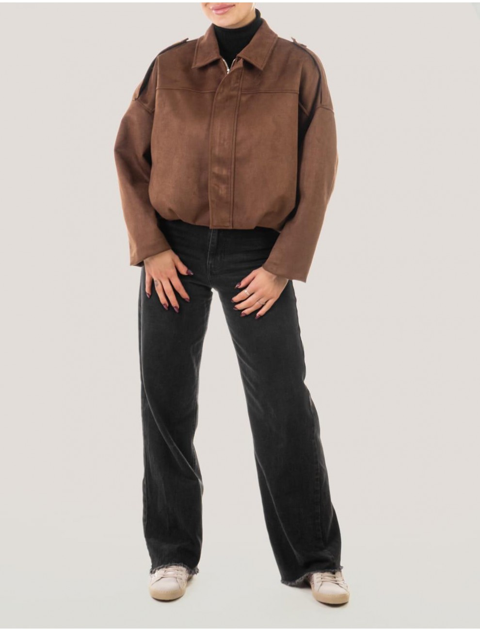 CHAQUETA OBVIO CRINA MARRoN