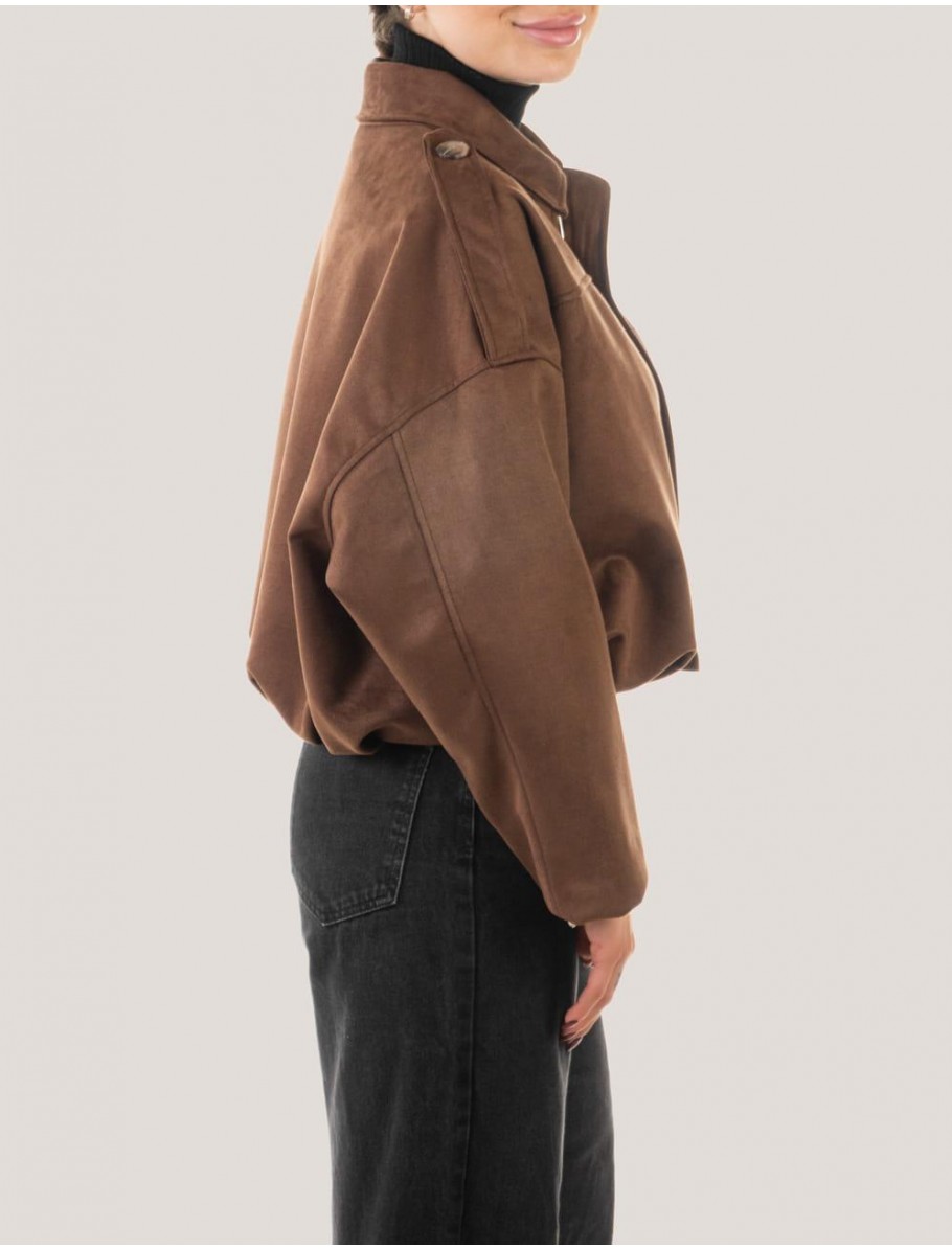 CHAQUETA OBVIO CRINA MARRoN