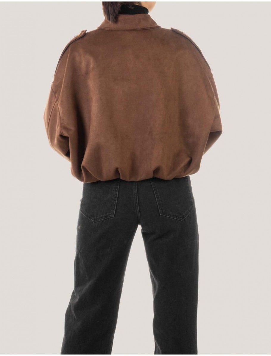 CHAQUETA OBVIO CRINA MARRoN