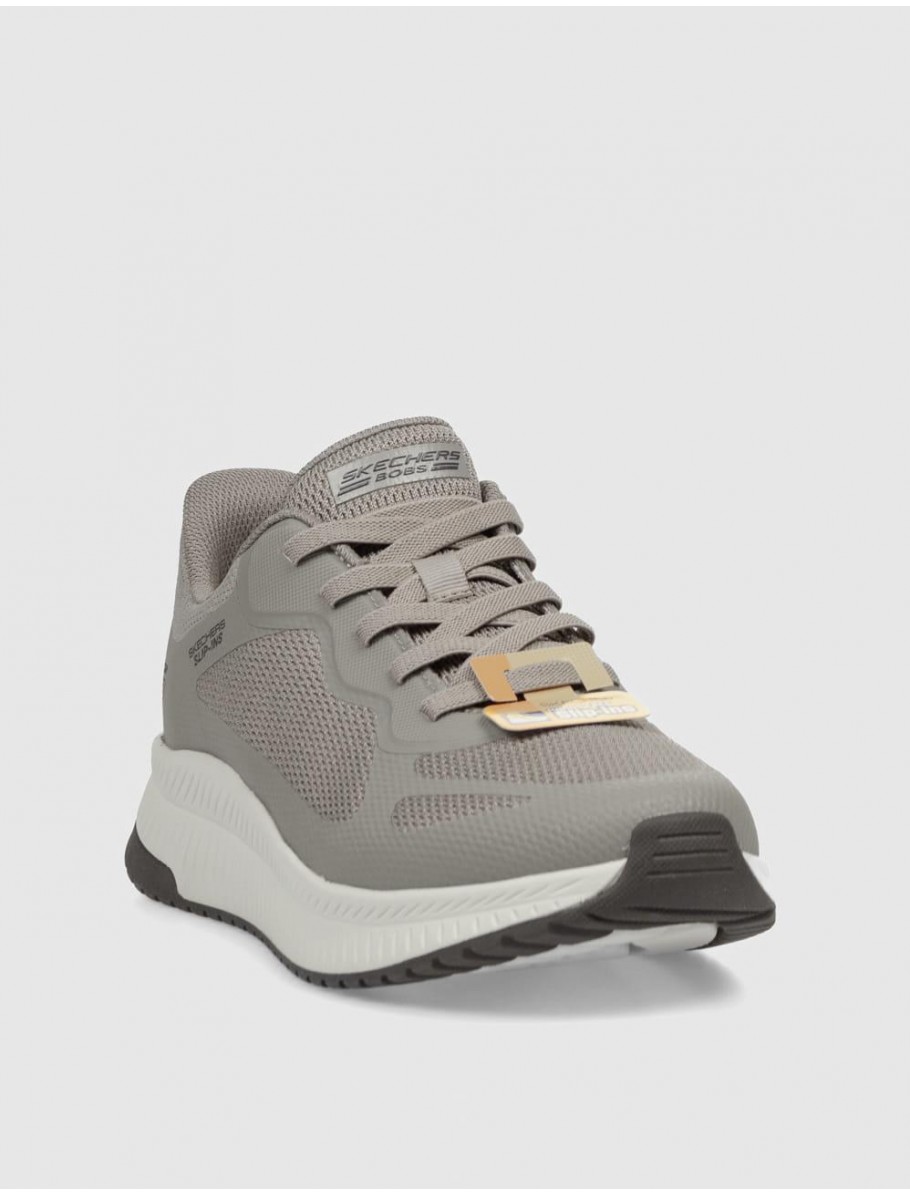 ZAPATILLA SKECHERS BOBS SPORT SQUAD CH TAUPE