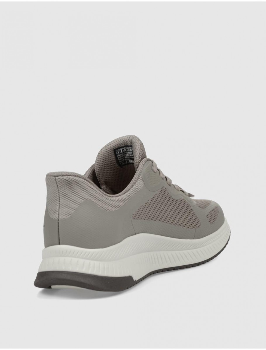 ZAPATILLA SKECHERS BOBS SPORT SQUAD CH TAUPE