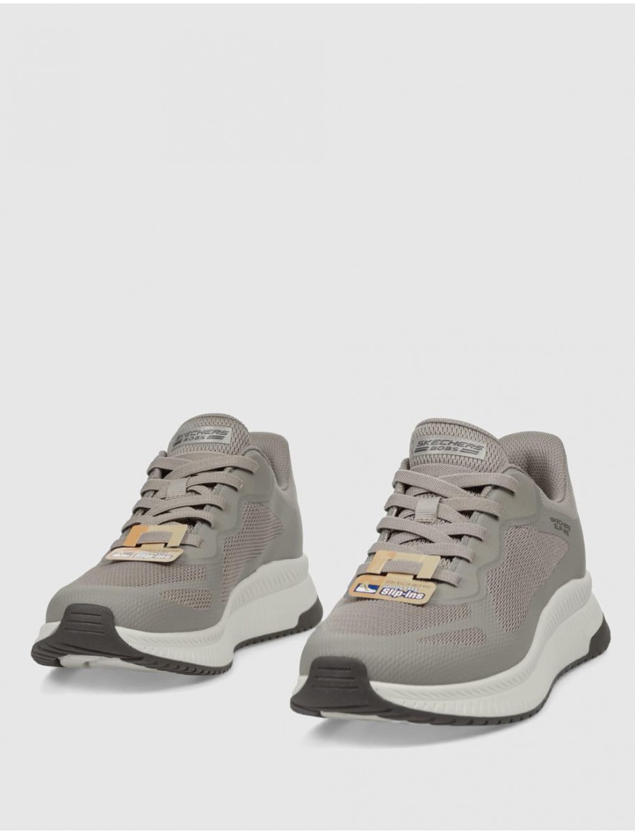 ZAPATILLA SKECHERS BOBS SPORT SQUAD CH TAUPE