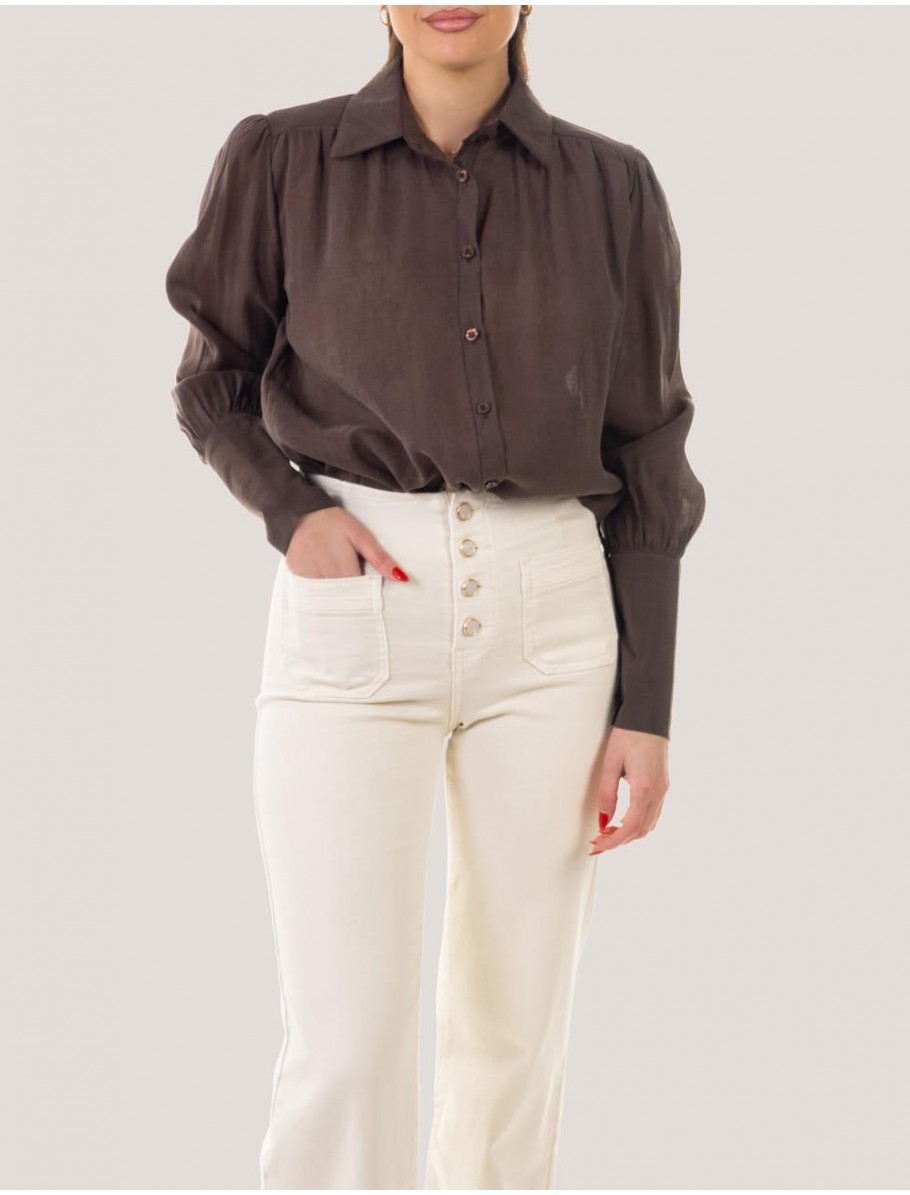 CAMISA OBVIO ENZA MARRoN
