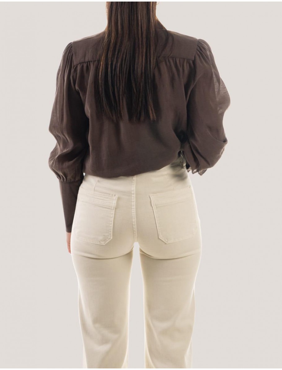CAMISA OBVIO ENZA MARRoN