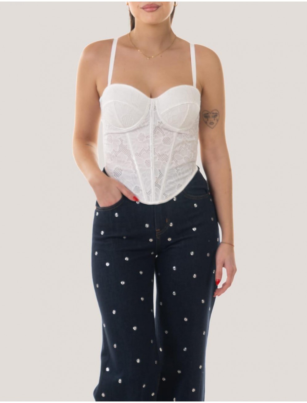 TOP CORPINO OBVIO LINES BLANCO