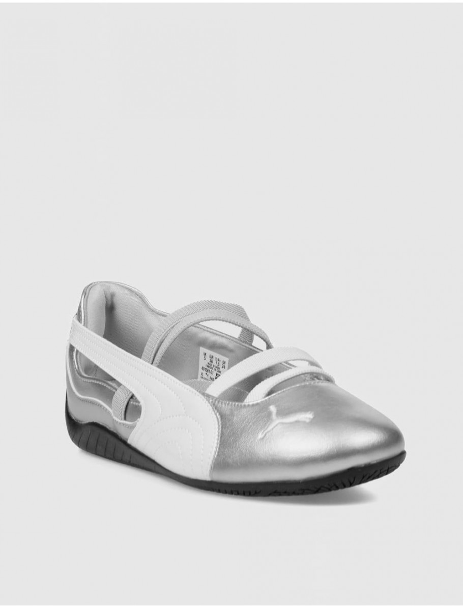 ZAPATILLA PUMA SPEEDCAT BALLET METALLIC PLATA