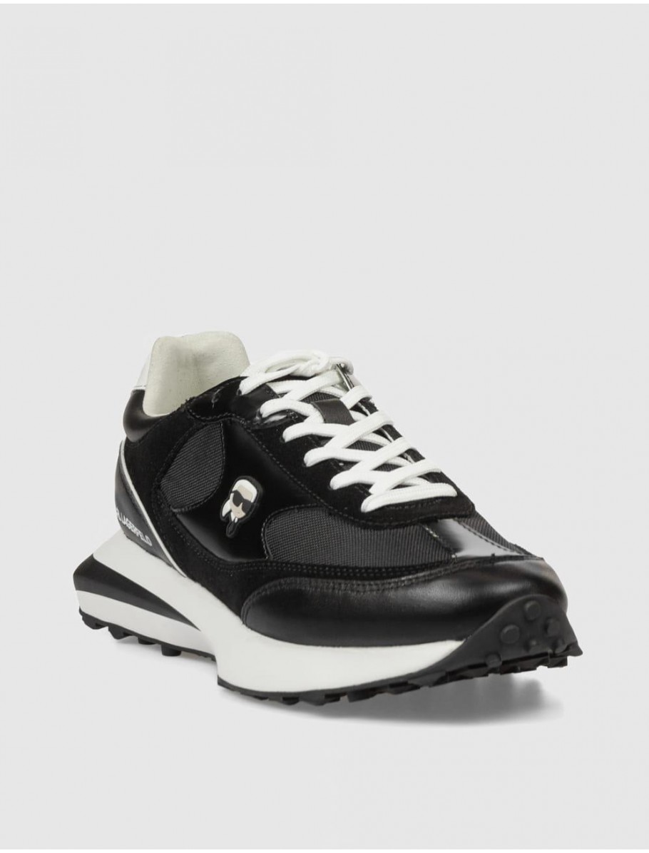 ZAPATILLA KARL LAGERFED ZONE NFT LO LACE MIX NEGRO