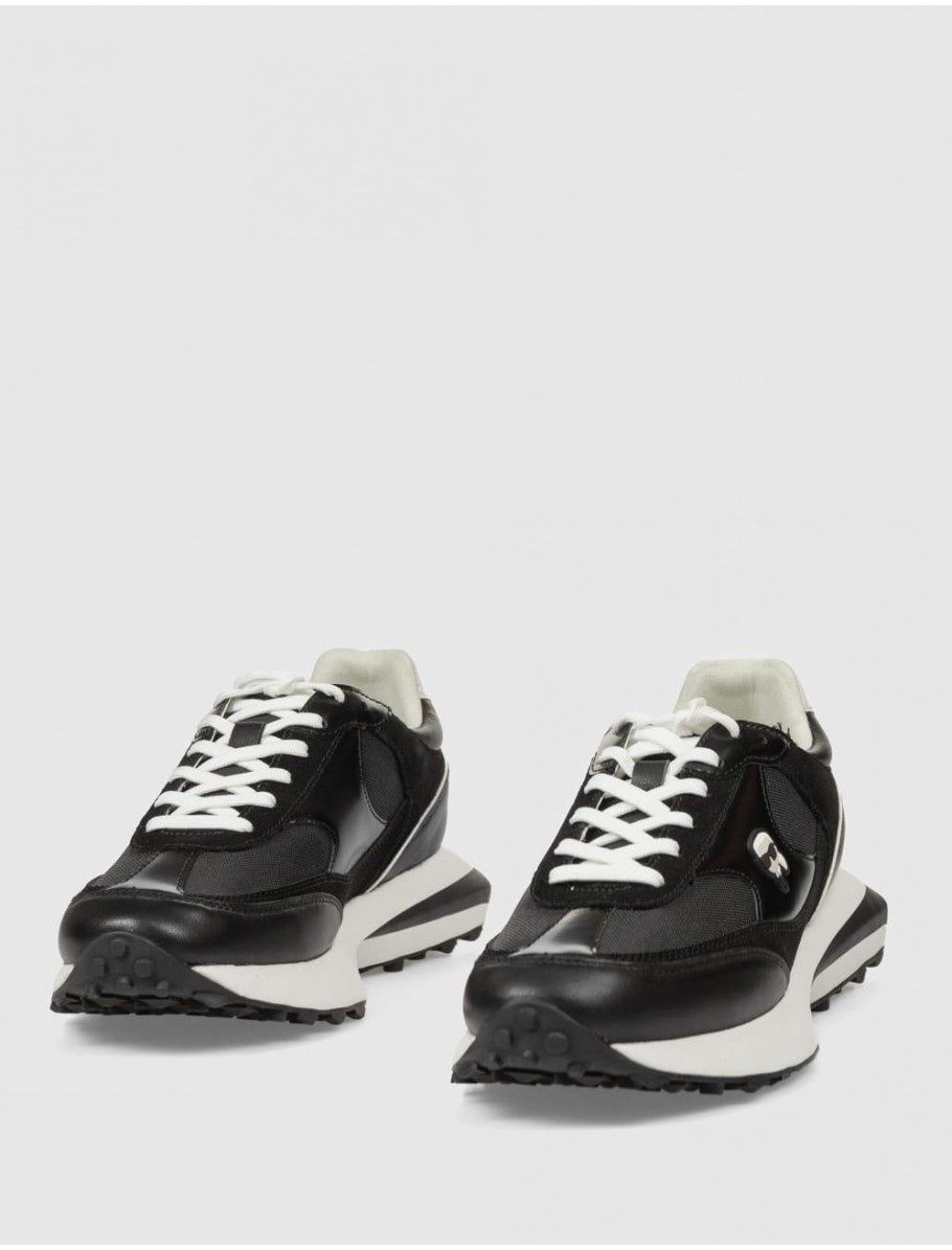 ZAPATILLA KARL LAGERFED ZONE NFT LO LACE MIX NEGRO
