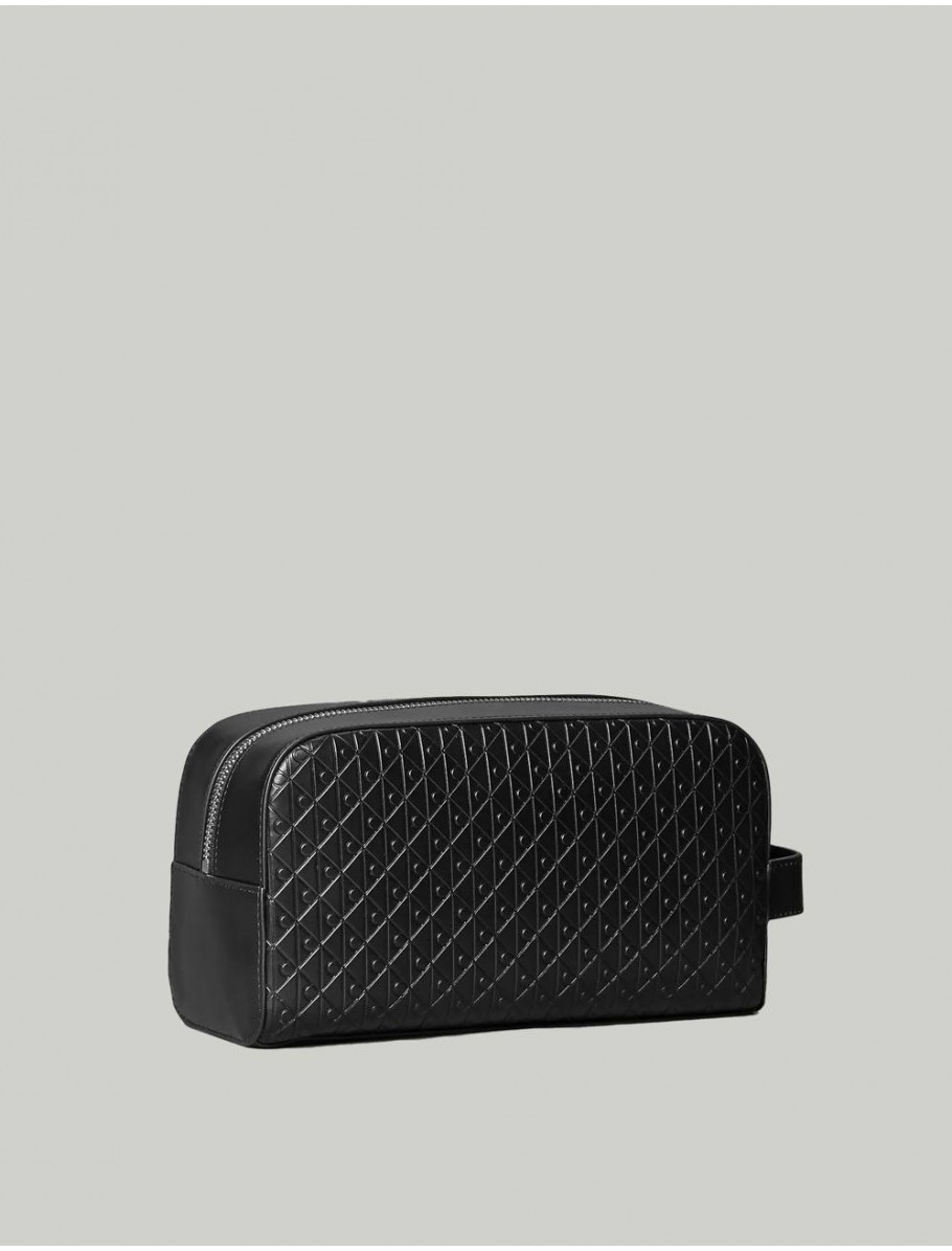 NECESER CALVIN KLEIN EMBOSSED EMBLEM WASHBAG NEGRO