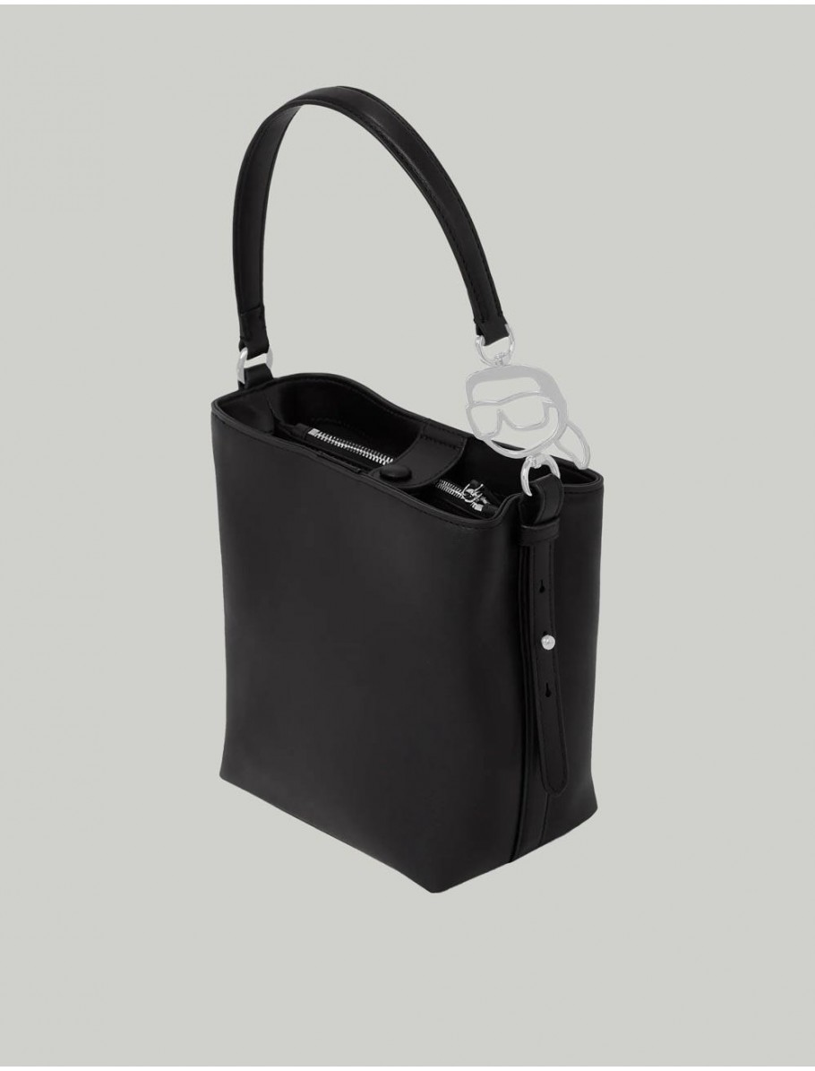 BOLSO KARL LAGERFED IKON SMOOTH OUTLINE SM NEGRO