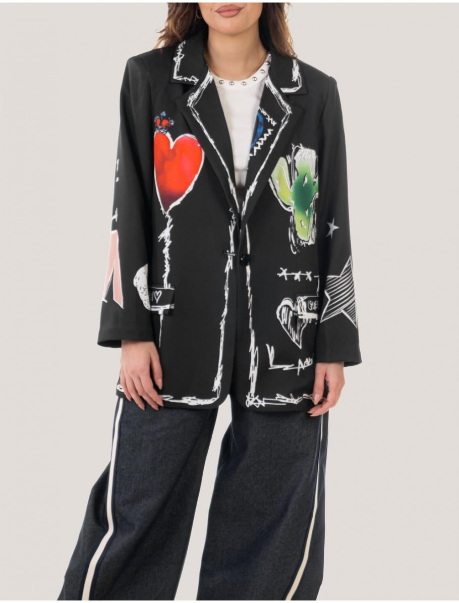 CHAQUETA OBVIO ISANI NEGRO