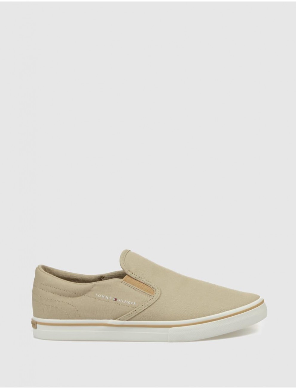 ZAPATILLA TOMMY HILFIGER VULC CORE SLIP ON BEIG