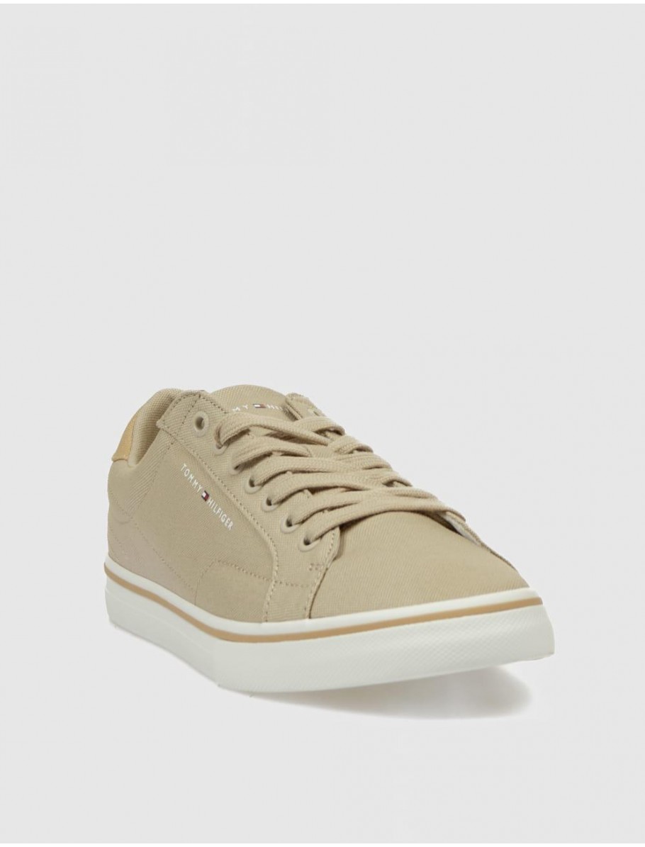 ZAPATILLA TOMMY HILFIGER VULC CORE LONG LACE BEIG