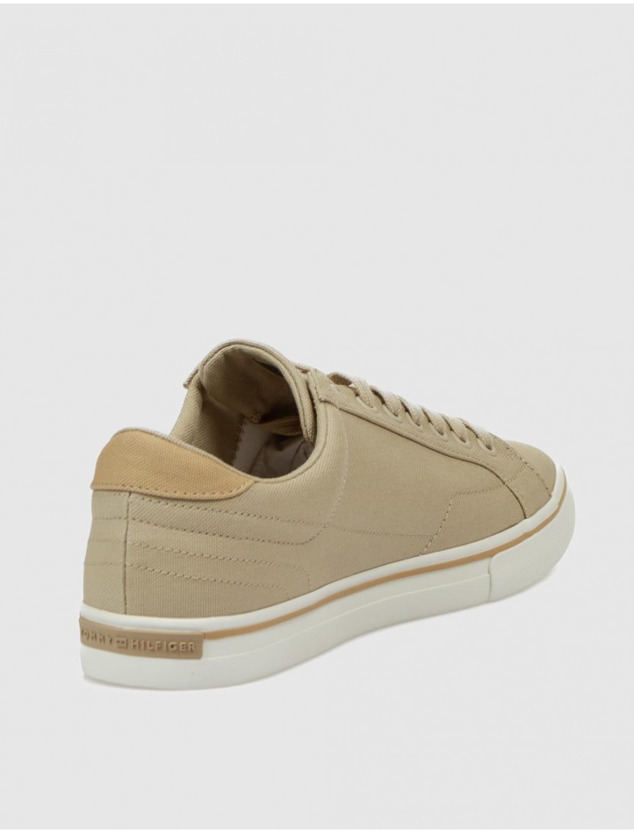 ZAPATILLA TOMMY HILFIGER VULC CORE LONG LACE BEIG