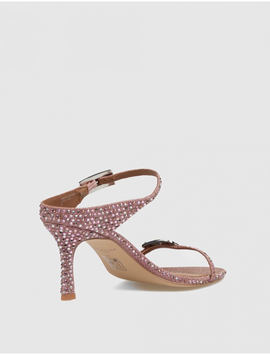 SANDALIA KURT GEIGER STRASS DOUBLE BUCKLE SDL ROSA