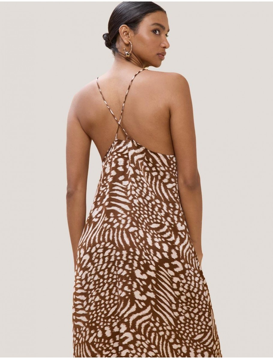 VESTIDO LOLA CASADEMUNT LS2616019 MARRoN