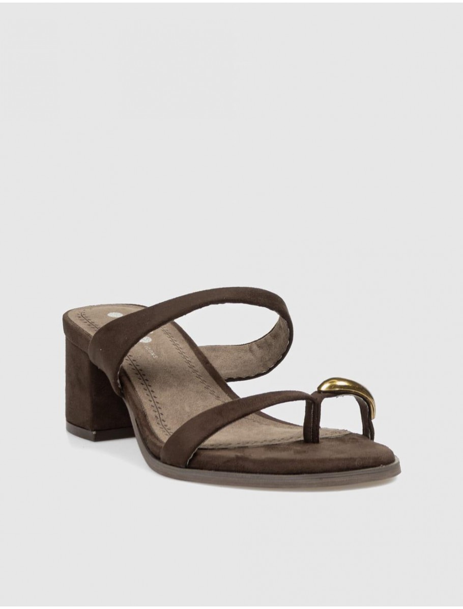 SANDALIA OBVIO SHOES TELMA MARRoN