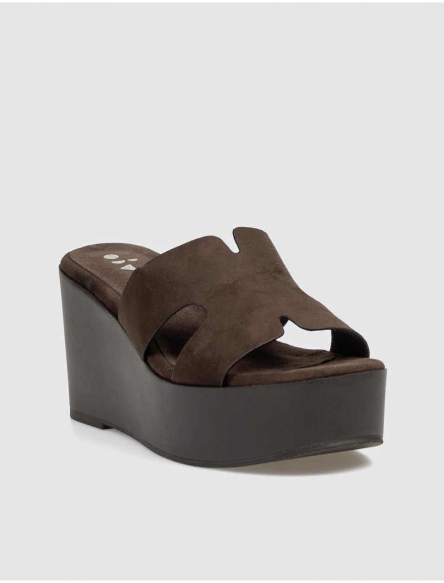 SANDALIA OBVIO SHOES ARIEL MARRoN