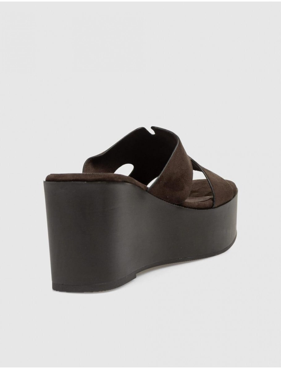 SANDALIA OBVIO SHOES ARIEL MARRoN