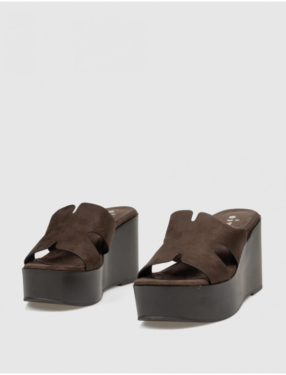 SANDALIA OBVIO SHOES ARIEL MARRoN