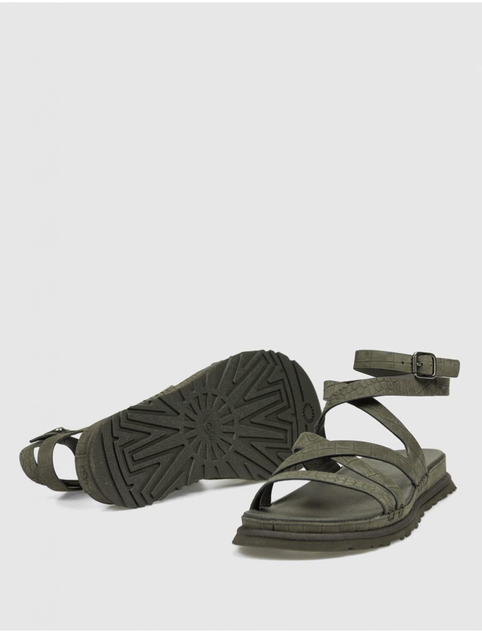 SANDALIA UGG GOLDENGAZE EMBOSSED MARRoN