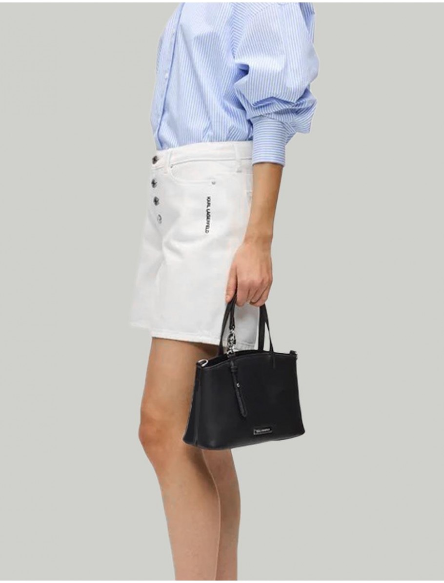 BOLSO KARL LAGERFED IKON SMOOTH SM OUTLINE NEGRO