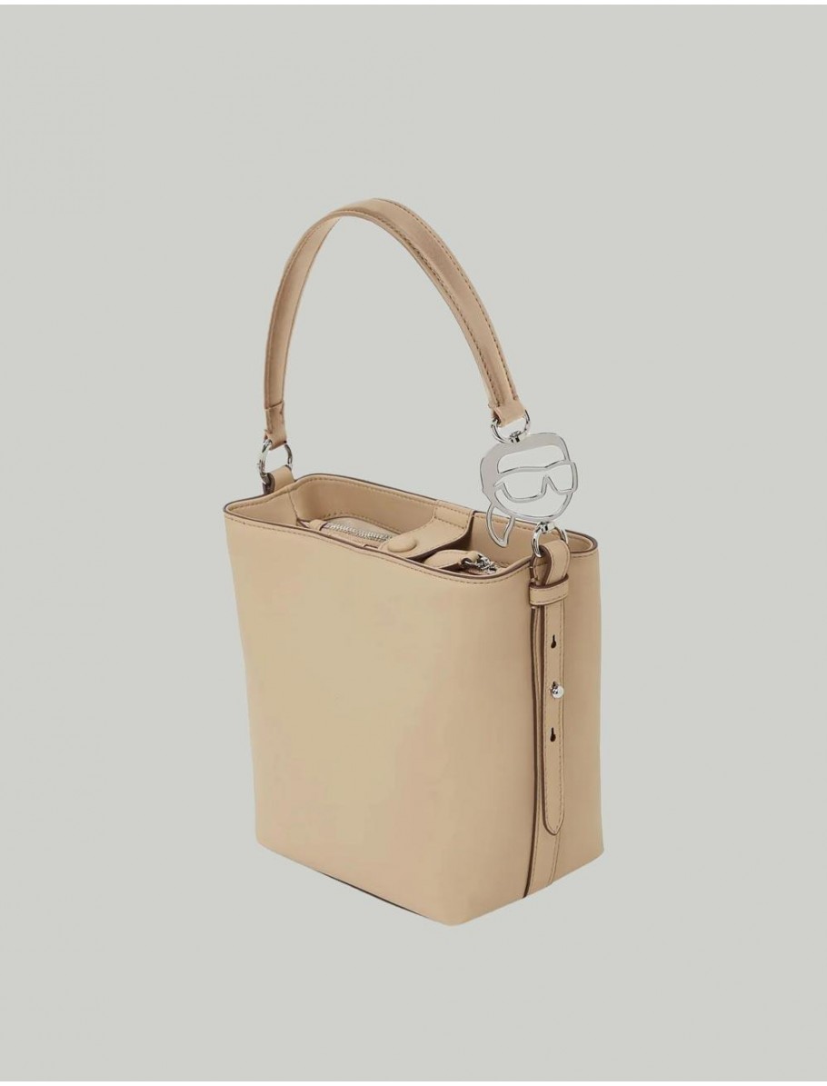 BOLSO KARL LAGERFED IKON SMOOTH OUTLINE SM TAUPE
