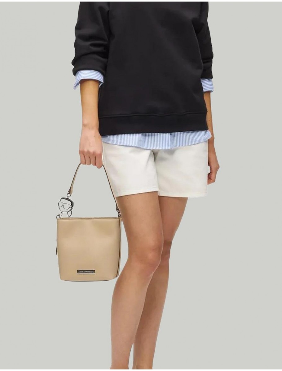 BOLSO KARL LAGERFED IKON SMOOTH OUTLINE SM TAUPE