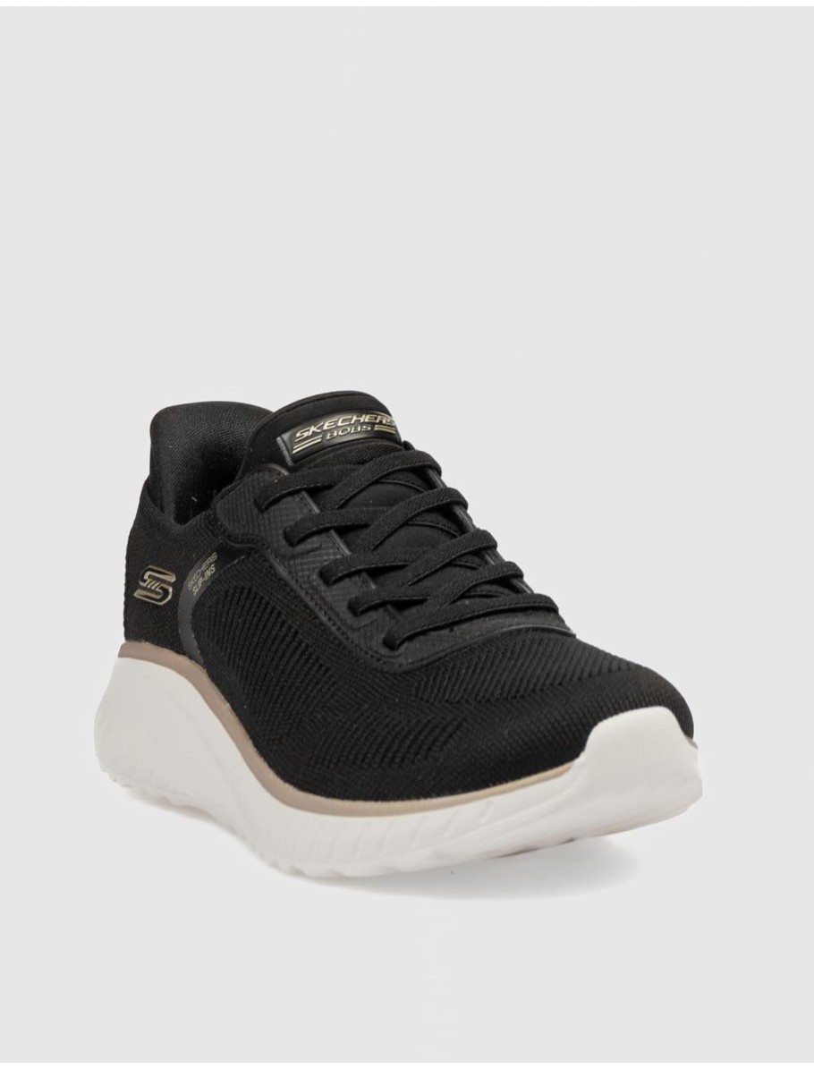 ZAPATILLA SKECHERS BOBS SPORT SQUAD CH NEGRO