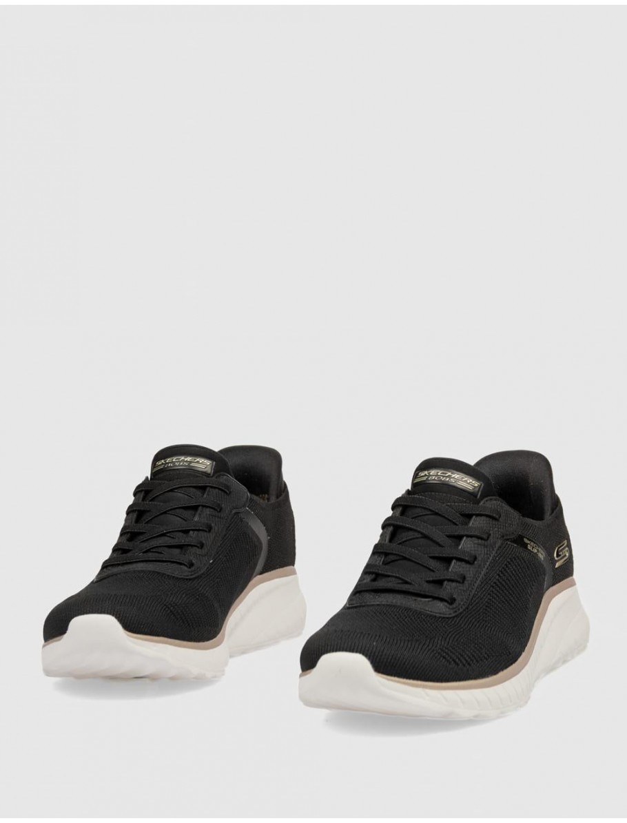 ZAPATILLA SKECHERS BOBS SPORT SQUAD CH NEGRO