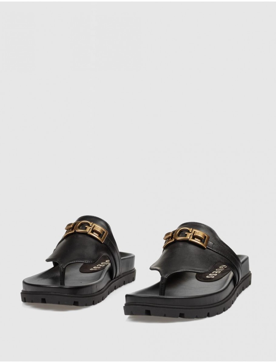 SANDALIA DE DEDO GUESS FARRON NEGRO