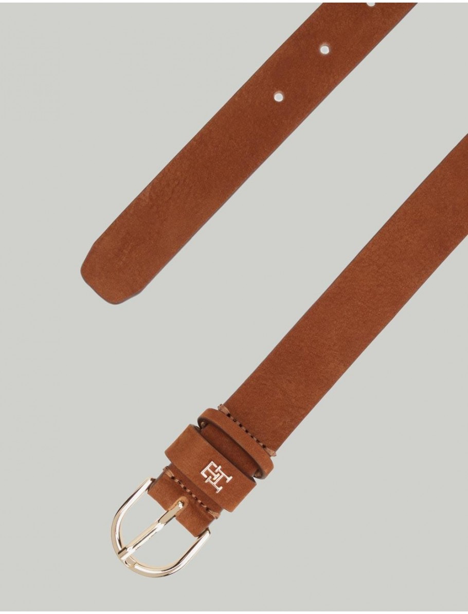 CINTURoN TOMMY HILFIGER ESSENTIAL EFFORTLESS 25 SV MARRoN