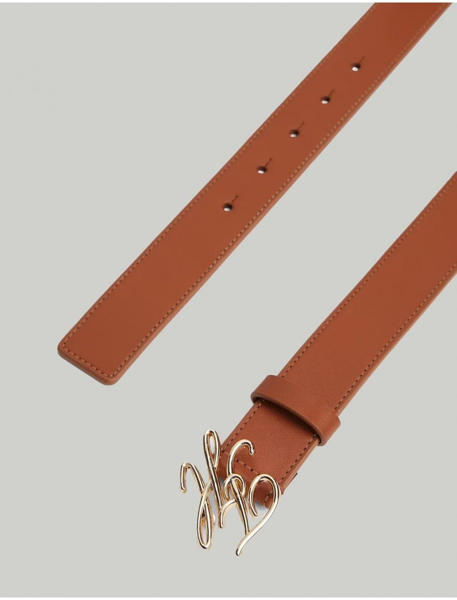 CINTURoN TOMMY HILFIGER TH SCRIPT 30 MARRoN